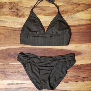 Olive halter bikini set